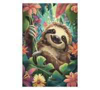 Cute Sloth 1000 Piece Jigsaw Puzzle for All Ages Jigsaw Thoughtful Family Activity Colourful Design Stylish Home Decor 1000 PCS