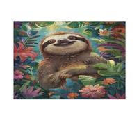 Cute Sloth 300 Piece Jigsaw Puzzle for Adults Bathroom Wall Art Relaxing Activity Smooth Edges for Homeowners 300 PCS