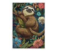 Cute Sloth 300 Piece Jigsaw Puzzle for Adults Jigsaw Weekend Get Together Activity Whimsical Design for Friends Stress Buster 300 PCS