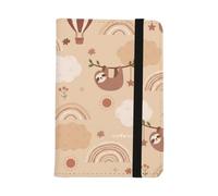 Cute Sloth and Flowers Passport Cover, Pu Leather Mr and Mrs Passport Covers, Travel Essentials, Holiday Accessories, Holiday Ducument Holder for Passports Tickets Money Boarding Passes, ID Card Cover