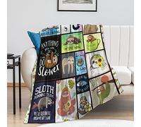 Cute Sloth Blanket Funny Sloth Decor Animal Throw Blanket Sloth Gifts for Girls Boys Super Warm Soft Plush Lightweight Fleece Flannel Blanket Winter Couch Bedding Blanket for Kids Adults Women 40"x50"