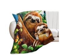 Cute Sloth Blanket Sloth Throw Blanket Sloth Stuff Gifts for Kids Girls Boys Sloth Lovers Comfort Soft Cozy Plush Fleece Flannel Blanket Decor for Couch Sofa Bed 40'' x50''