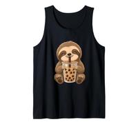 Cute Sloth Bubble Tea Boba Lover Tank Top