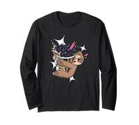 Cute Sloth Bubble Tea Lover Kawaii Animal Art Long Sleeve T-Shirt