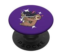 Cute Sloth Bubble Tea Lover Kawaii Animal Art PopSockets Adhesive PopGrip