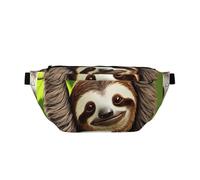 Cute Sloth Bum Bag for Men Women, Water-Resistant Fanny Pack with Adjustable Strap (80-150cm), Large Capacity Crossbody Waist Bag