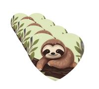 Cute Sloth Car Air Fresheners Cards 4 Pcs Hanging Fragrance Scented Cards Long-Lasting Car Aromatherapy Tablets for Wardrobe Bathroom Car Interior Mirror Pendant Gifts