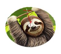 Cute Sloth Christmas Tree Skirt 30" Fashion Holiday Accessories Suitable for Halloween and Christmas