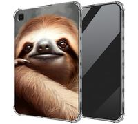 Cute Sloth Clear Back Case for Samsung Galaxy Tab A7 Lite 8.7 Inch 2021 (SM-T220/T225),DIGTIALL Transparent Ultra-Thin Soft TPU Anti-Slip Shockproof Protection Cover for Samsung A7 Lite