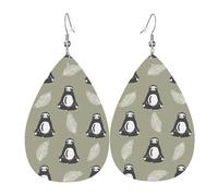 Cute Sloth Doing Yoga Pattern Leather Earrings Dangle Fashion Teardrop Earrings Accessories Gifts