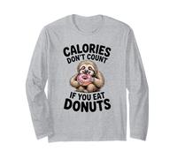 Cute Sloth Donut Humor for Diet Cops and Carb Lovers Long Sleeve T-Shirt