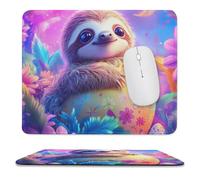 Cute Sloth Easter Egg Mouse Pad Waterproof Ultra-Thin Non-Slip Rubber Base Square Mouse Mat Gaming Mousepad 9.8"x11.8"
