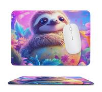Cute Sloth Easter Egg Mouse Pad Waterproof Ultra-Thin Non-Slip Rubber Base Square Mouse Mat Gaming Mousepad 7.9"x9.4"