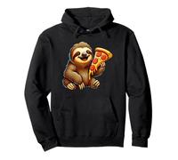 Cute Sloth Eating Pizza Pullover Hoodie