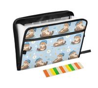 Cute Sloth Expanding File Folder 13 Pockets Accordion File Organiser Folders for Paperwork A4 Storage Portable Document Organiser Filing Wallet