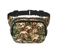 Cute Sloth Fanny Packs for Women Men, Fashion Waist Packs for Workout Running Traveling Hiking