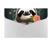 Cute Sloth File Folder 6-Pocket, Waterproof Accordion File Organizer with Snap Closure, Expanding Document Holder for Office, Home