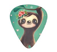 Cute Sloth Guitar Plectrums 12 Pieces Set =>> Comfortable In The Hand With Smooth Edges Three Thicknesses To Match