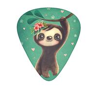 Cute Sloth Guitar Plectrums 12pcs For Guitar, Ukulele, Etc. (Thin, Medium And Thick) 0.46mm, 0.71mm And 0.96mm