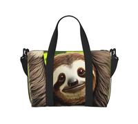 Cute Sloth Hand Travel Bag. For Men And Women. Durable Material And Stylish Design, Suitable For Business And Leisure Travel., Black, One Size