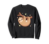 Cute Sloth Hanging on a Branch Stars Around It Sweatshirt