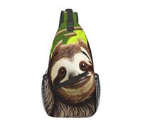 Cute Sloth It is a casual crossbody bag for men with high storage capacity and a patch pocket on each side.