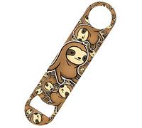 Cute Sloth Jumble Bar Blade Bottle Opener White 18 x 4cm