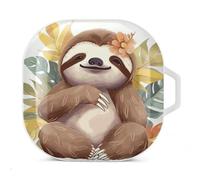 Cute Sloth Leaves Headphone Protective Case, Earphone Case For Galaxy Buds Live, Galaxy Buds Pro, Galaxy Buds2, Galaxy Buds 2 Rro Series Headphones
