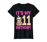 Cute Sloth Lover 11 Years Old It's My 11th Birthday Sloth T-Shirt