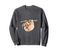 Cute sloth motif, funny monkey hanging on the branch ladies' man Sweatshirt