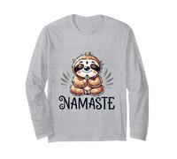 Cute Sloth Namaste Meditation Yoga Zen Animal Long Sleeve T-Shirt