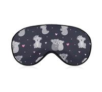 Cute Sloth on Sleeping Pattern Eye Sleep Mask,Super Soft Eye Masks with Adjustable Strap,Ultimate Sleeping Aid,Blindfold,Relax & Relieve Your Fatigue,Puffy Eyes