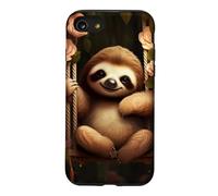 Cute Sloth on Swing Floral Case for iPhone SE (2020) / 7/8