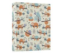 Cute Sloth on The Branch 3 Ring Binder 1.5 Inch Round Ring Binder View Binder Holds 200 Documents for Home School Office Use