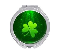 Cute Sloth on Tree Trunk with Flowers and Green Leaves Folding Make Up Mirror, Compact 2X/1X Magnification Mirror, Women Portable Travel Makeup Mirror 2.4 x 2.4 inch