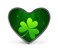 Cute Sloth on Tree Trunk with Flowers and Green Leaves Heart Brooch Pin, Unisex Smooth Surface Lapel Tie Pin, Lightweight Badge Jewelry Crafts Decor for Costume Accessory Men Women