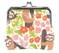 Cute Sloth Orange Wallet for Men Women Leather Wallet Change Buckle Cute Orange Sloth UNITALLA Nice Orange Sloth UNITALLA Cute Orange Sloth, UNITALLA, Classic, Pretty Orange Sloth, UNITALLA, Classic