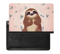 Cute Sloth Passport Holder,Compact Lightweight Waterproof Passport Cover, Portable Stylish Travel Wallet Accessories for Women Men