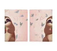 Cute Sloth Passport Holder, ID Card Protector Case Passport Holder with Slot Passports Travel Wallet Document Cover for Women And Men
