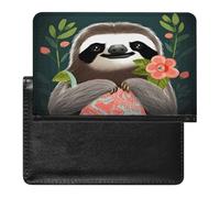 Cute Sloth Passport Holder Vaccine Card Holder Travel Document Organizer Credit Card Organizer for Women/Men