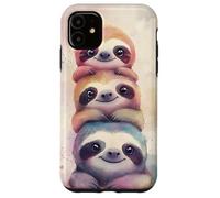 Cute Sloth Pastel Watercolor Case for iPhone 11