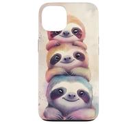 Cute Sloth Pastel Watercolor Case for iPhone 13