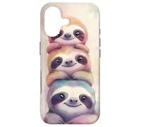 Cute Sloth Pastel Watercolor Case for iPhone 17