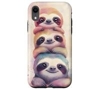 Cute Sloth Pastel Watercolor Case for iPhone XR