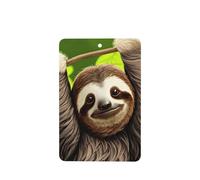 Cute Sloth Pattern Car Air Fresheners 6 Pcs Rectangle Hanging Aromatherapy Tablets Scented Fresheners For Bedroom Bathroom