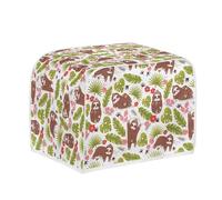 Cute Sloth Pattern Toaster Dust Cover Cartoon Sloth Toaster Appliance Small Bread Maker Oven Cover Decorative Protector