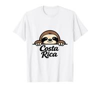 Cute Sloth Peeking Costa Rica Kawaii Tropical Animal Design T-Shirt