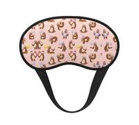 Cute Sloth Print Blackout Sleep Mask - Side Sleeper Eye Cover, Soft Comfort, Perfect for Travel, Meditation