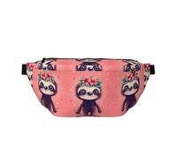 Cute Sloth Print Fashionable Waist Bag for Women & Men - Sling Bag with Zipper Pockets, Large Capacity