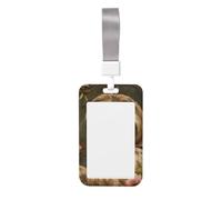Cute Sloth Print Heavy Duty Badge Holder with Retractable Reel, Id Badge Holder Key Card Work Badge Clip for Nurse Teacher Student Office Women Men